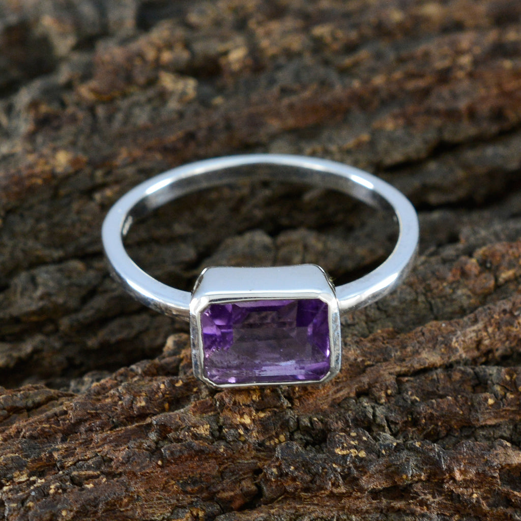 Amethyst Solitaire Turkish 925 Silver Purple Gems Dainty Fairytale Ring Jewelry