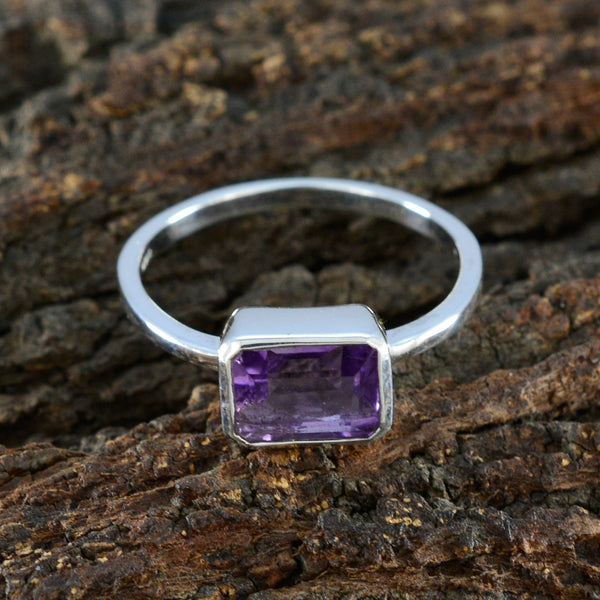 Amethyst Solitaire Turkish 925 Silver Purple Gems Dainty Fairytale Ring Jewelry