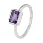Amethyst Solitaire Turkish 925 Silver Purple Gems Dainty Fairytale Ring Jewelry