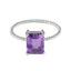 Amethyst Solitaire Turkish 925 Sterling Silver Purple Gems Delicate Twist Ring Jewellery