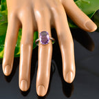 Amethyst Solitaire Moroccan 92.5 Silver Purple Gemstones Minimal Love Ring Jewellery