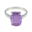Amethyst Solitaire Moroccan 92.5 Silver Purple Gemstones Minimal Love Ring Jewellery