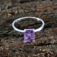 Amethyst Solitär Türkisch 925 Silber Lila Edelsteine Zarter Anmutiger Ring Schmuck