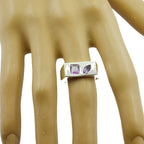 Amethyst Toi et Moi Egyptian 925 Silver Purple Gemstone Slim Modern Ring Jewellery
