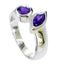 Amethyst Toi et Moi American Silver Purple Gemstones Whisper thin Feminine Ring Jewellery