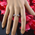 Amethyst Toi et Moi American 925 Sterling Silver Purple Gemstones Delicate Romantic Ring Jewellery