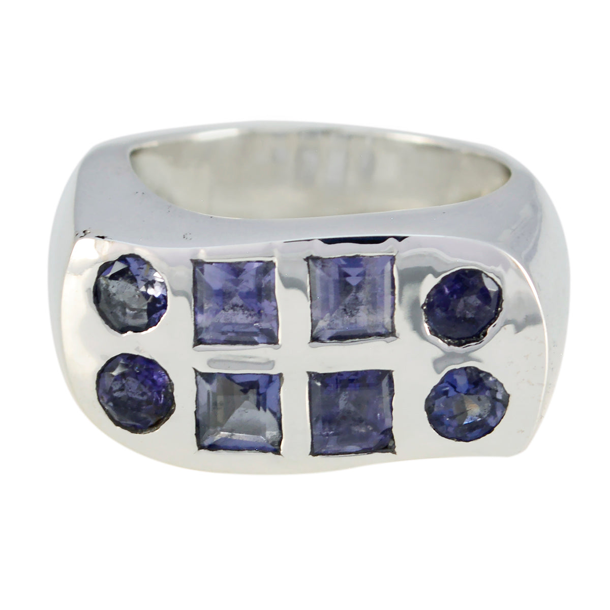 Amethyst Okta Spanisch 92,5 Silber Lila Edelsteine Klobiger traditioneller Ring Schmuck