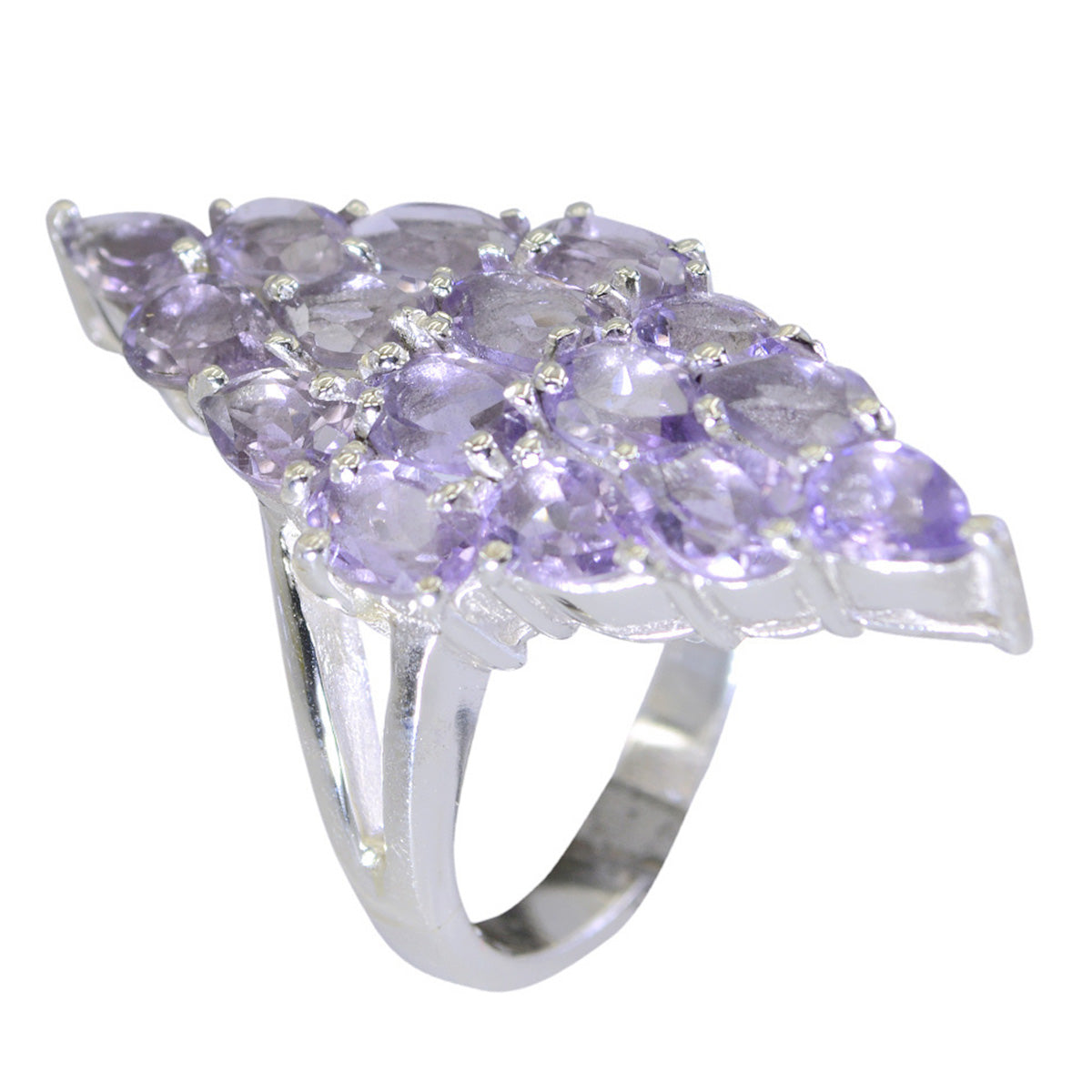 Amethyst multiple Turkish 92.5 Silver Purple Gemstones Statement Victorian Ring Jewellery