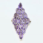 Amethyst multiple Turkish 92.5 Silver Purple Gemstones Statement Victorian Ring Jewellery