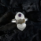 Amethyst Solitaire Indian Silver Purple Gemstones Minimal Feminine Ring Jewellery