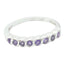 Amethyst octa Korean 92.5 Silver Purple Gemstone Delicate Eternity Band Jewelry