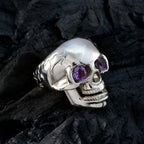 Amethyst Toi et Moi Egyptian 92.5 Silver Purple Gems Statement Signet Ring Jewellery