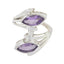Amethyst Toi et Moi French Silver Purple Gems Versatile Modern Ring Jewellery