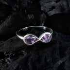 Amethyst multiple Japanese 925 Silver Purple Gems Dainty Artisan Ring Jewelry