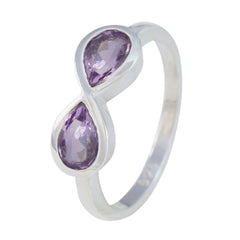 Amethyst multiple Japanese 925 Silver Purple Gems Dainty Artisan Ring Jewelry