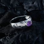Amethyst Toi et Moi German 92.5 Silver Purple Gemstones Featherlight Feminine Ring Jewellery