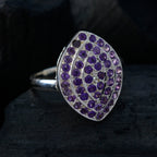 Amethyst multiple Moroccan Sterling Silver Purple Gemstones Classic Abstract Ring Jewellery