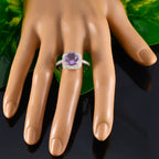 Amethyst Halo African 925 Silver Purple Gems Tiny Love Ring Jewellery