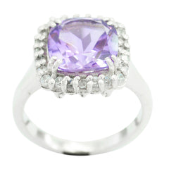 Amethyst Halo Moroccan Sterling Silver Purple Gemstone Classic Sophisticated Ring Jewellery