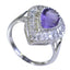 Amethyst Halo Moroccan Sterling Silver Purple Gems Tiny Love Ring Jewellery