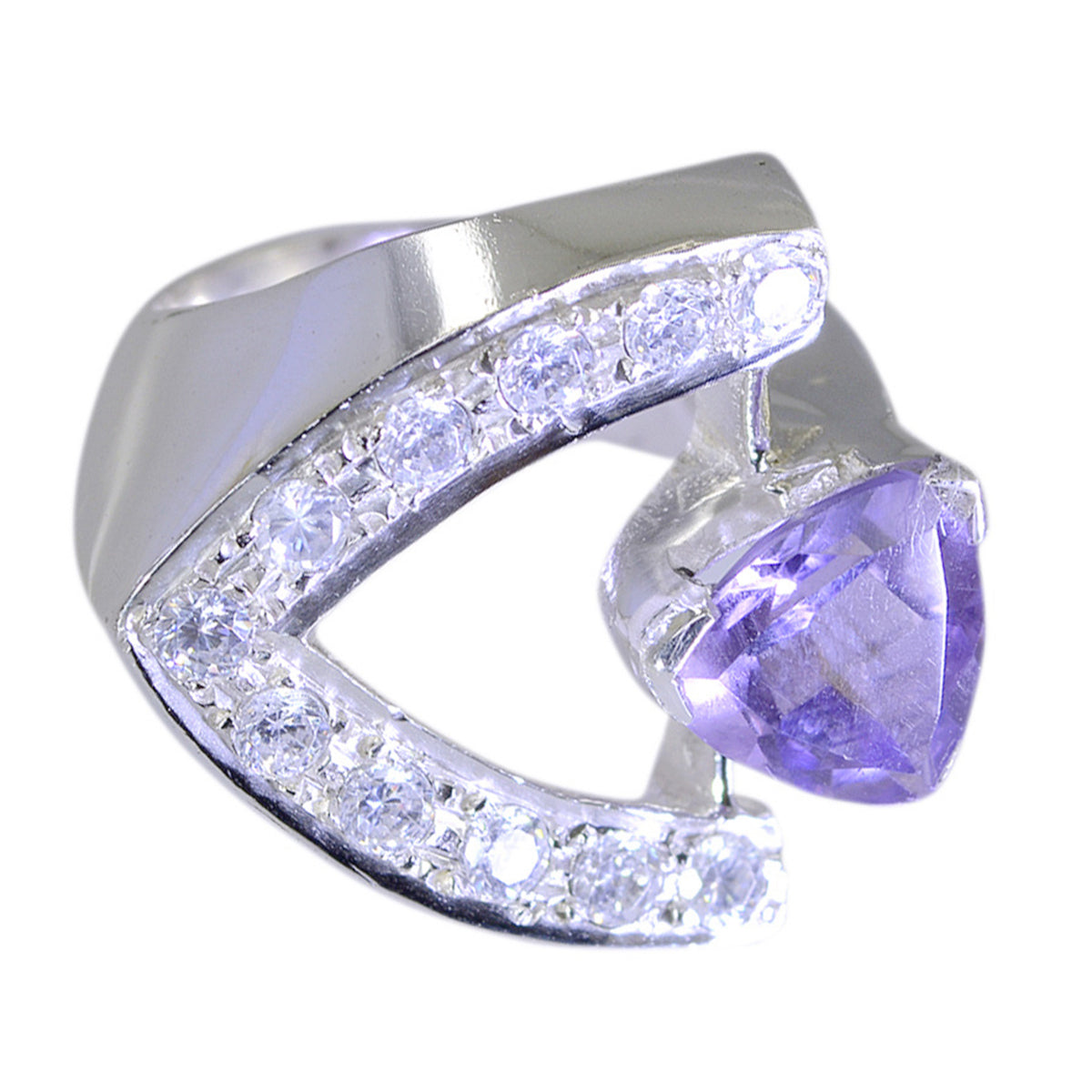Amethyst Halo Turkish 925 Sterling Silver Purple Gemstones Statement antique Ring Jewellery
