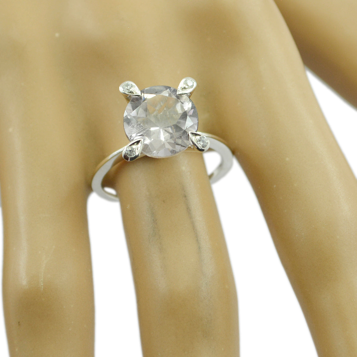 Amethyst Halo Ägyptischer Sterling Silber Lila Edelsteine Schlanker luxuriöser Ring Schmuck Zweitbild