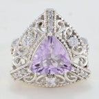 Amethyst Halo Egyptian 925 Sterling Silver Purple Gems Statement Filigree Ring Jewelry