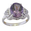 Amethyst Halo French 925 Silver Purple Gems Tiny Romantic Ring Jewelry