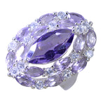 Amethyst multiple Egyptian 92.5 Silver Purple Gems Essential  Modern Ring Jewellery