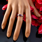 Amethyst Halo American 92.5 Silver Purple Gemstone Delicate Trendy Ring Jewellery