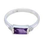 Amethyst Halo American 92.5 Silver Purple Gemstone Delicate Trendy Ring Jewellery