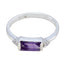 Amethyst Halo American 92.5 Silver Purple Gemstone Delicate Trendy Ring Jewellery