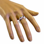 Amethyst Halo Japanese Sterling Silver Purple Gemstone Dainty Contemporary Ring Jewelry