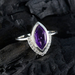 Amethyst Halo Turkish 92.5 Silver Purple Gemstones Whisper thin Fairytale Ring Jewelry
