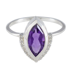 Amethyst Halo Turkish 92.5 Silver Purple Gemstones Whisper thin Fairytale Ring Jewelry