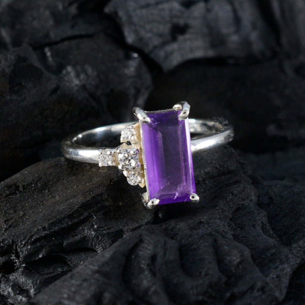 Amethyst Halo Turkish Sterling Silver Purple Gems Dainty Romantic Ring Jewellery