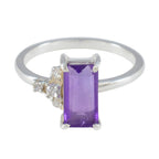 Amethyst Halo Turkish Sterling Silver Purple Gems Dainty Romantic Ring Jewellery