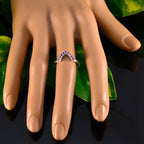 Amethyst multiple American Silver Purple Gems Elegant  crown Ring Jewelry