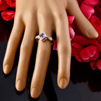 Amethyst Halo Indian 92.5 Silver Purple Gemstone Featherlight Artisan Ring Jewellery