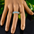 Blue Chalcedony Penta Moroccan Silver Blue Gems Classic Fairytale Band Jewelry