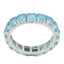 Blue Chalcedony multiple Korean Sterling Silver Blue Gems Dainty Eternity Band Jewelry