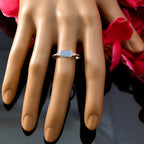 Blue Chalcedony Halo Turkish Sterling Silver Blue Gemstone Delicate Feminine Ring Jewelry