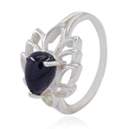 Black Onyx Solitaire African Sterling Silver Black Gemstone Featherlight valentine Ring Jewellery