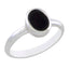 Black Onyx Solitaire Turkish 92.5 Silver Black Gemstone Delicate Luxurious Ring Jewellery