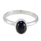 Black Onyx Solitaire Turkish 92.5 Silver Black Gemstone Delicate Luxurious Ring Jewellery