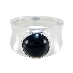 Black Onyx Solitaire Spanish 925 Sterling Silver Black Gems Edgy Armor Band Jewelry