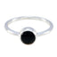 Black Onyx Solitaire Japanese 925 Silver Black Gemstone Dainty Feminine Ring Jewelry