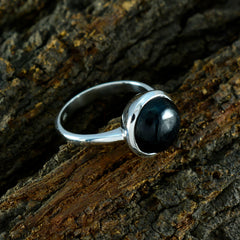 Black Onyx Solitaire Moroccan Silver Black Gemstone Tiny Glamorous Ring Jewellery