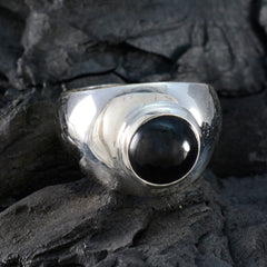 Black Onyx Solitaire Indian Sterling Silver Black Gemstone Eye catching Trendy Ring Jewelry