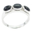 Black Onyx Trilogy American 925 Sterling Silver Black Gemstones Dainty Boho Ring Jewellery